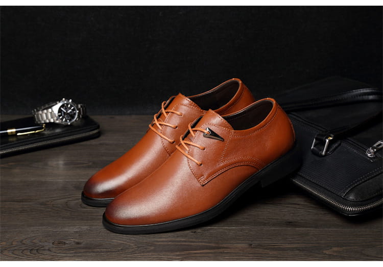 Summer high-end men’s leather shoes leather