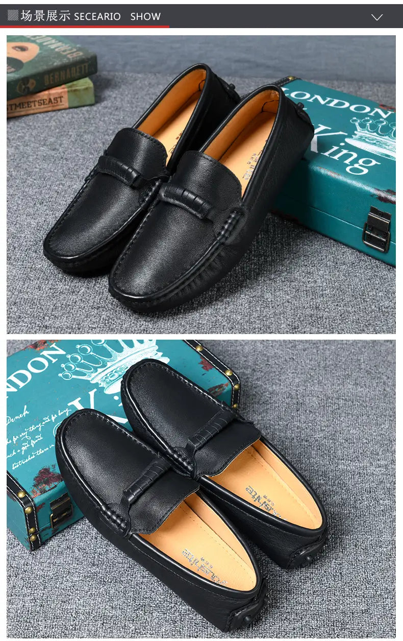 Sportsman cowhide peas shoes