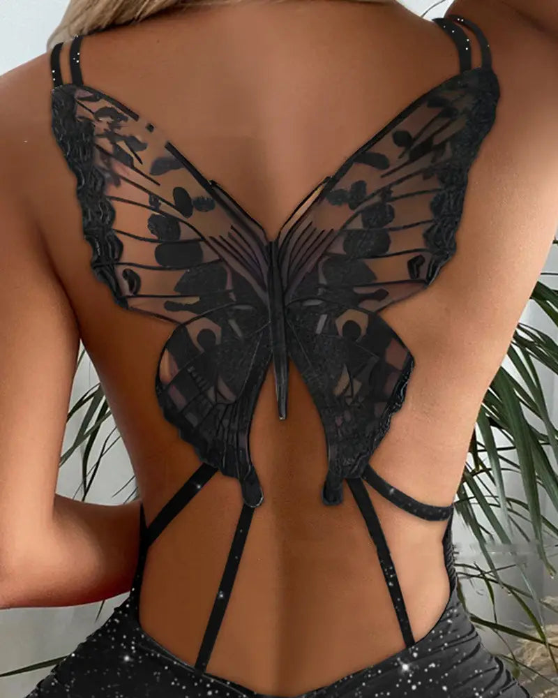 Women’s Fashion Hollow Out Butterfly Dress