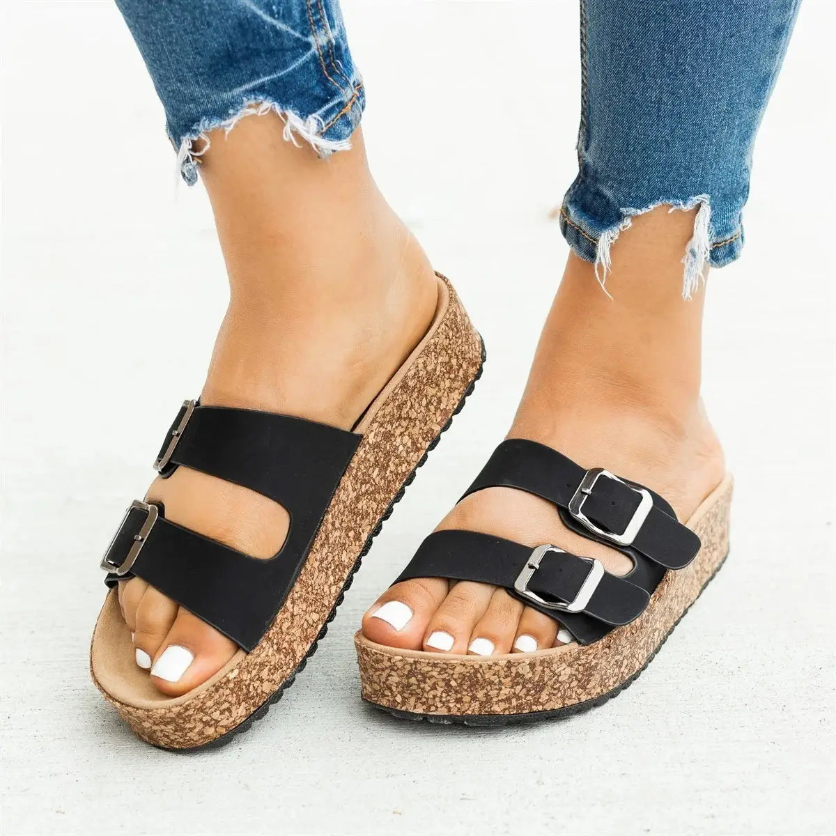 Buckle Roman Sandals