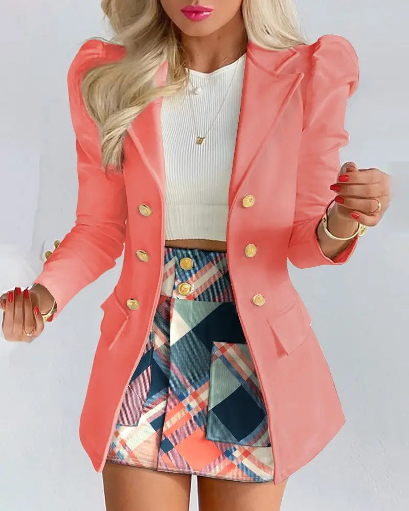 .Fashion Solid Color Casual Suits Women’s
