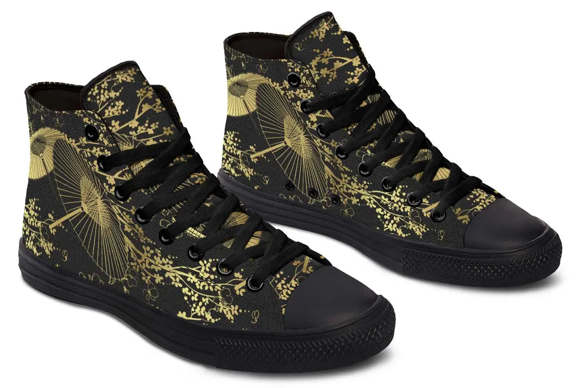 Printed Couple High-top Canvas Shoes