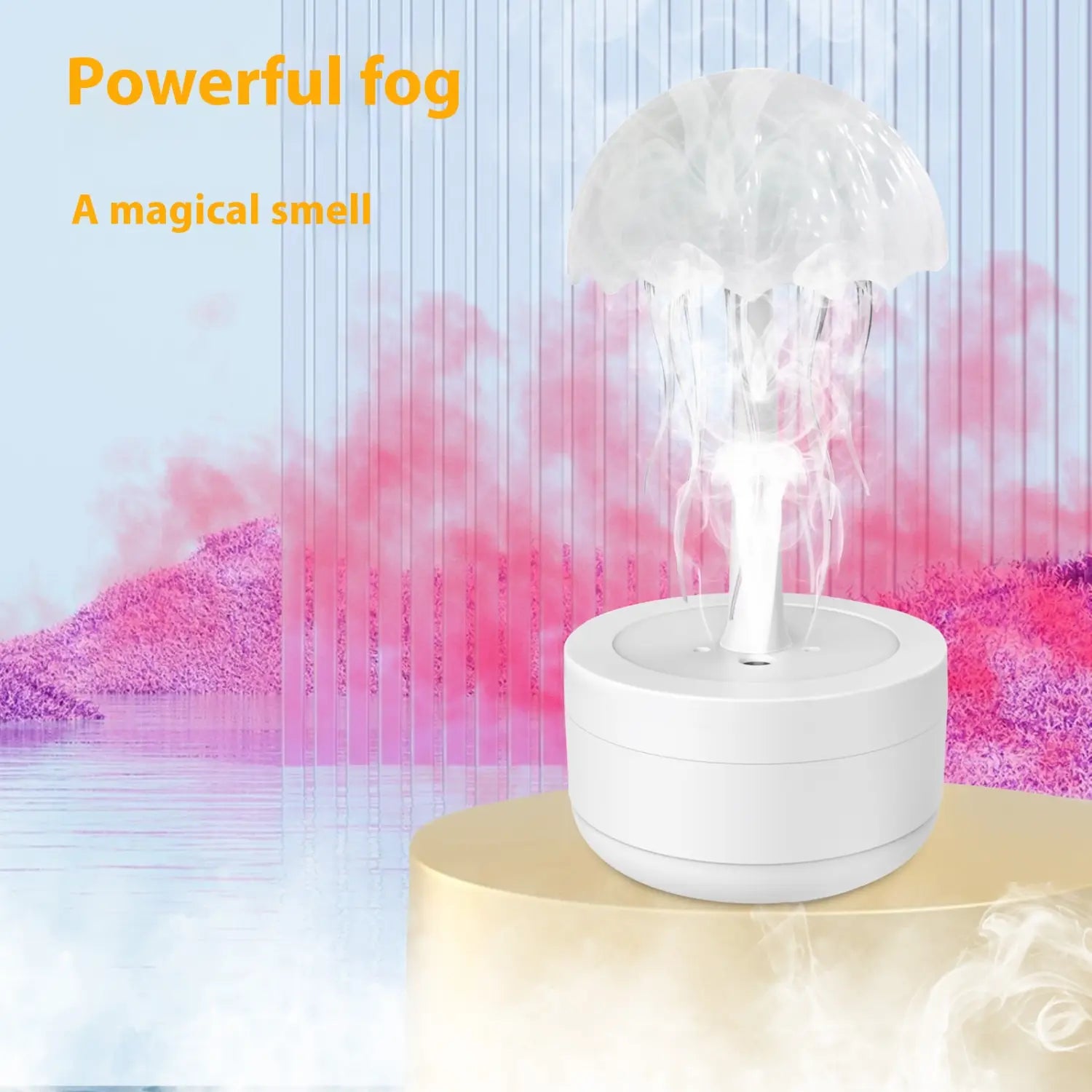 Essential Oil Diffuser Jellyfish Humidifier Fragrance Diffuser Colorful Night Light Heavy Fog Home Bedroom Office Air