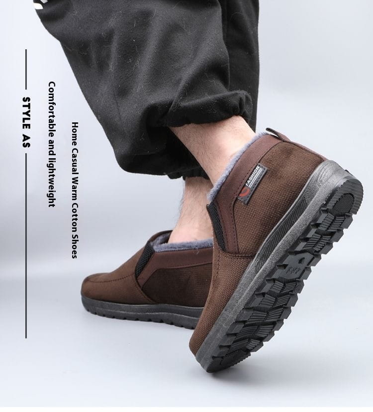 Men’s Shoes Thermal Non-slip Cotton-padded Shoes Casual Slip-on Old Beijing Cloth Shoes