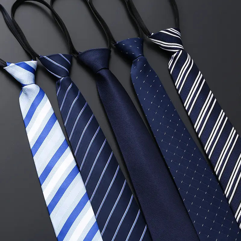 Men’s Business Formal Striped Zip Tie