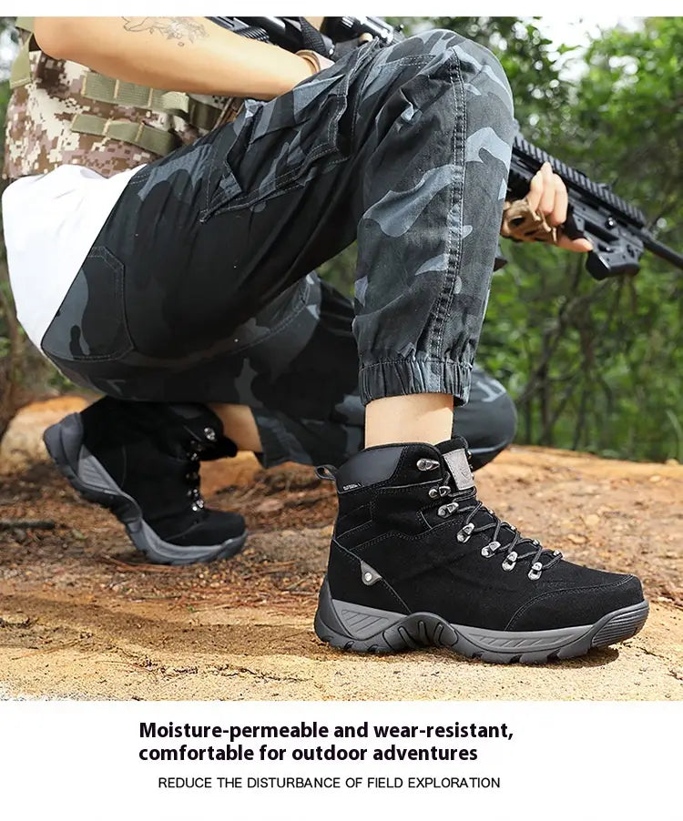 Men’s Middle High Top Autumn And Winter Mountaineering Plus Size Hiking Boots