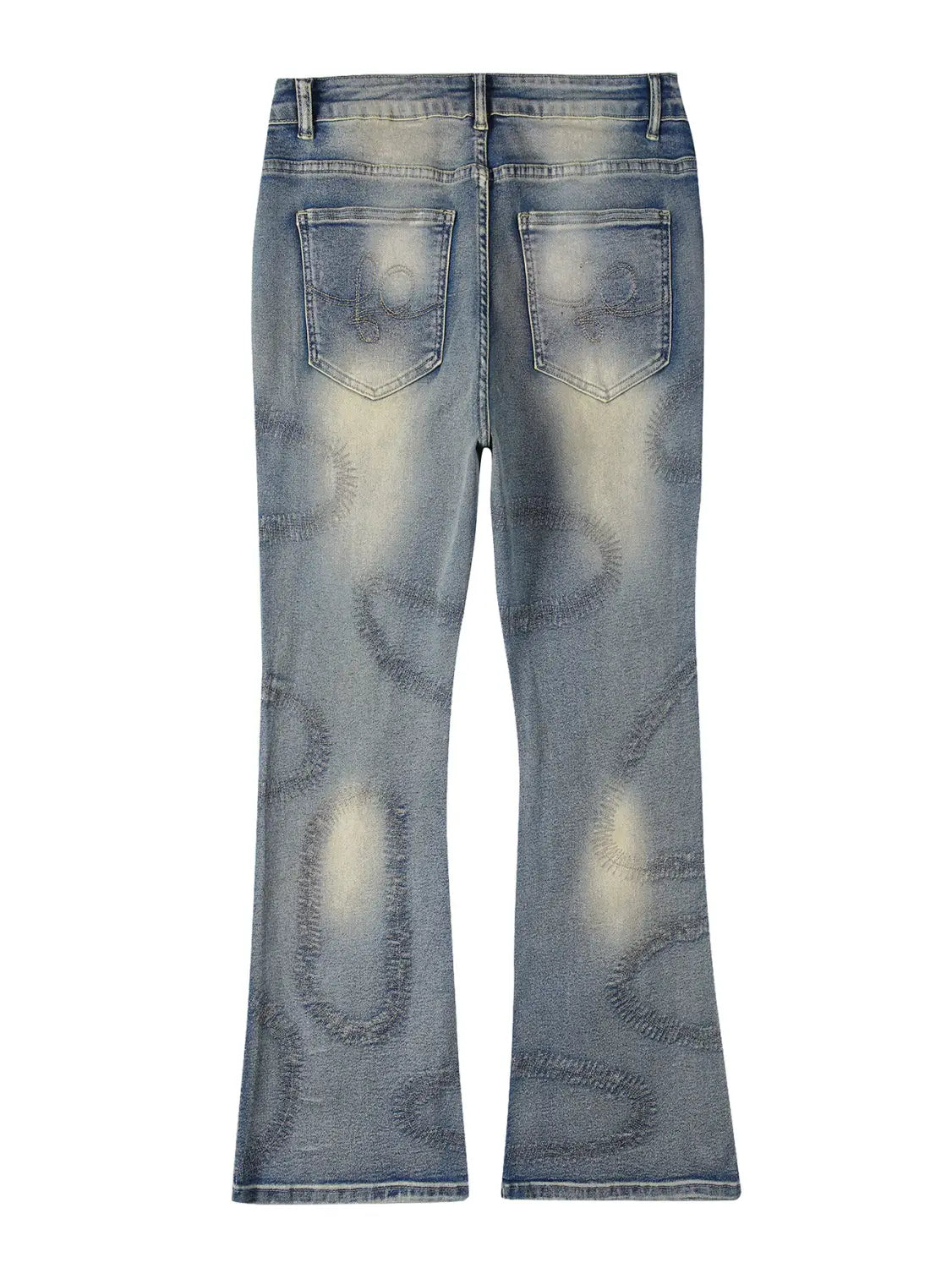 Men’s Trousers Slightly Stretch Embroidered Jeans