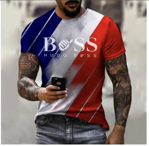 Men’s Printed Fashion Fashion Short Sleeve Casual
