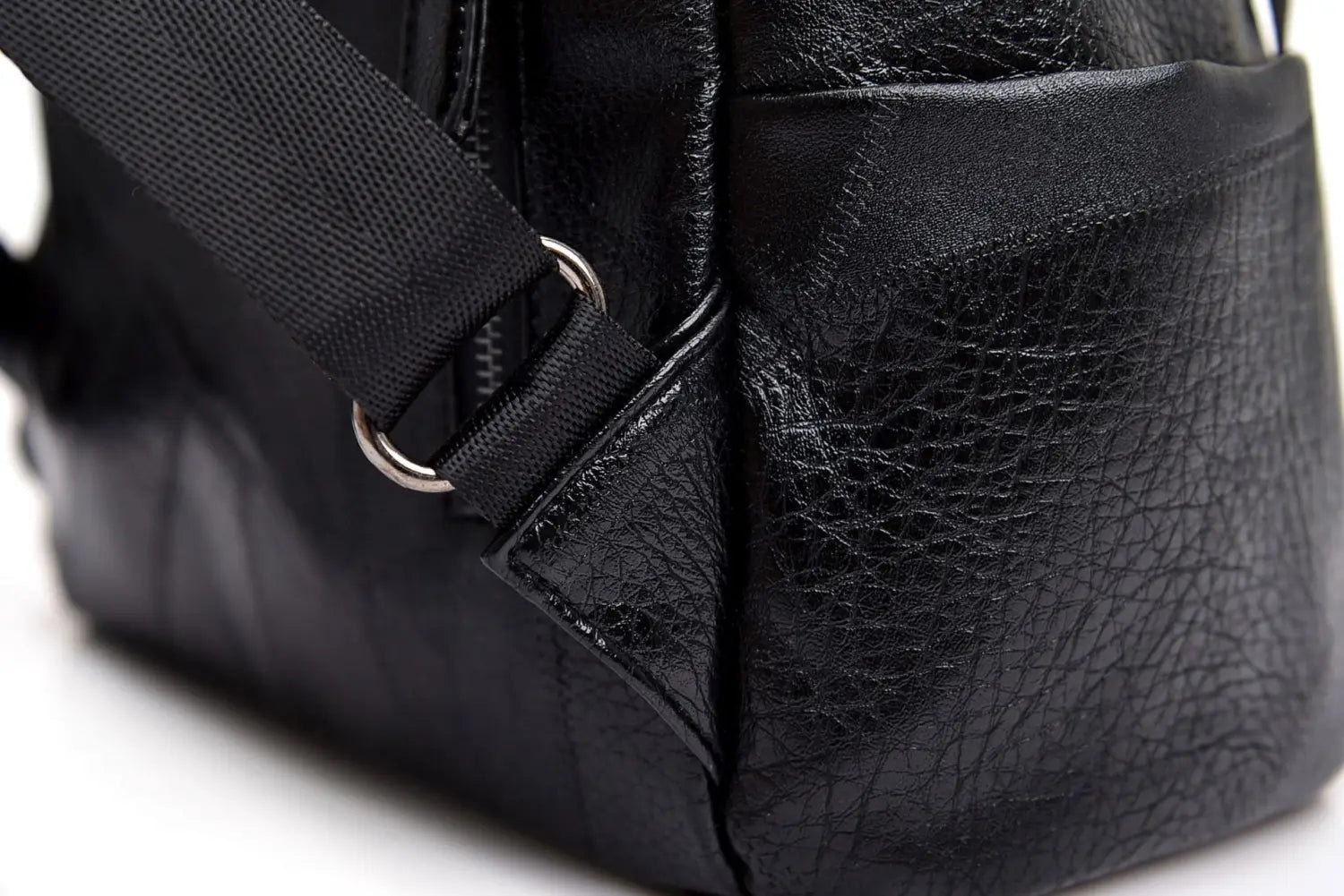 PU Stitching Leather Backpack