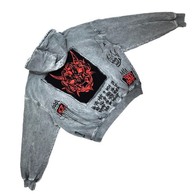 Street Retro Y2g Men’s And Women’s Devil Print Sweater