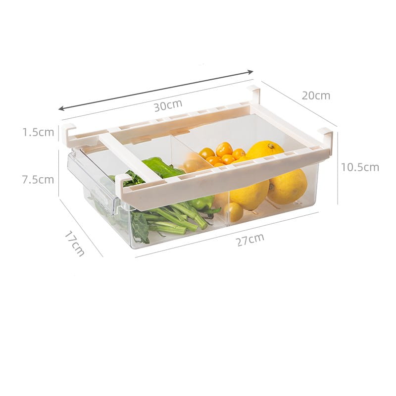 Kitchen Organizer Adjustable Kitchen Refrigerator Storage Rack Fridge Freezer Shelf Holder Pull-out Drawer Organiser