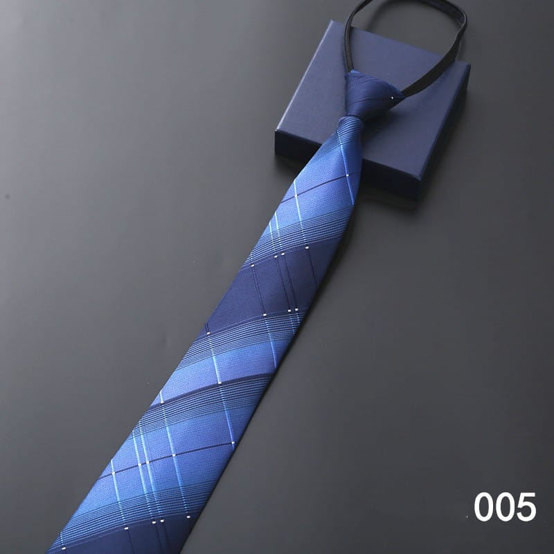 Men’s Business Formal Striped Zip Tie