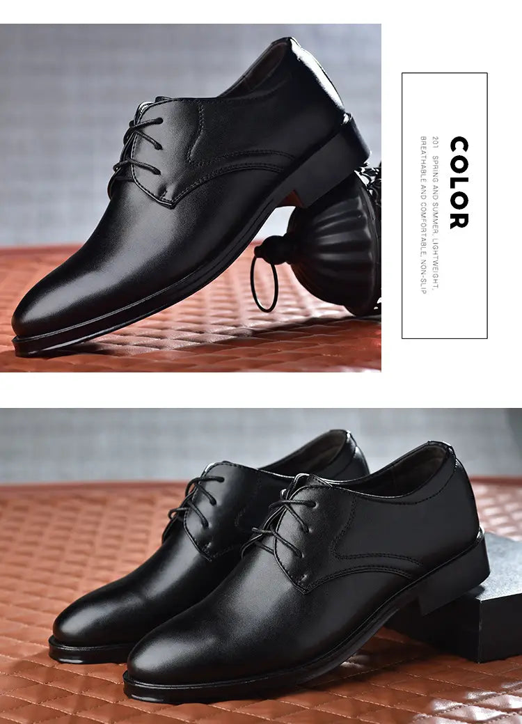 Black Shoes With Pointed Toe For Men
