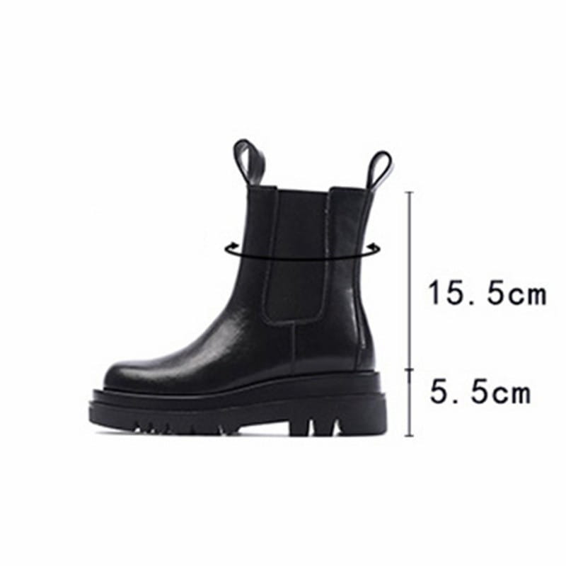 Trendy elastic women’s shoes slim leather ladies Martin boots