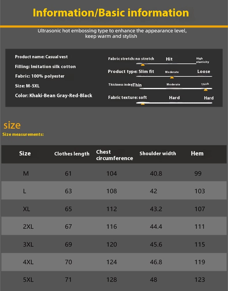 Sleeveless Waistcoat Men