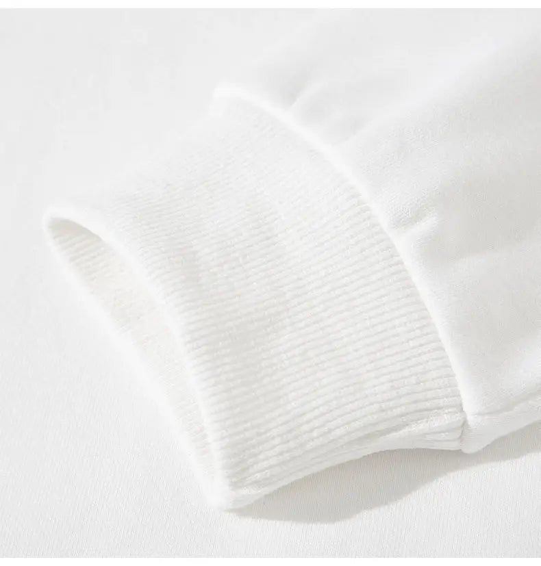 Men’s Solid Color Pullover Sweatshirt Loose Round-neck Top Couple College Style Solid Color Clothes