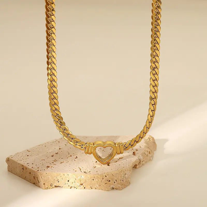 Personalized Love Chain Necklace Bracelet For Women Fashion Titanium Steel Non-fading Clavicle Chain Jewelry
