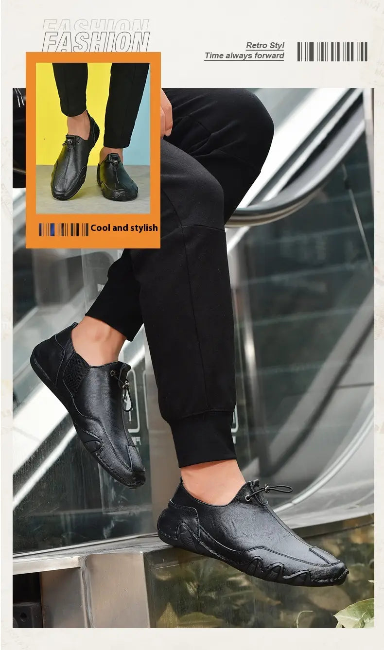Men’s Plus Size Sports Genuine Leather Leather Shoes