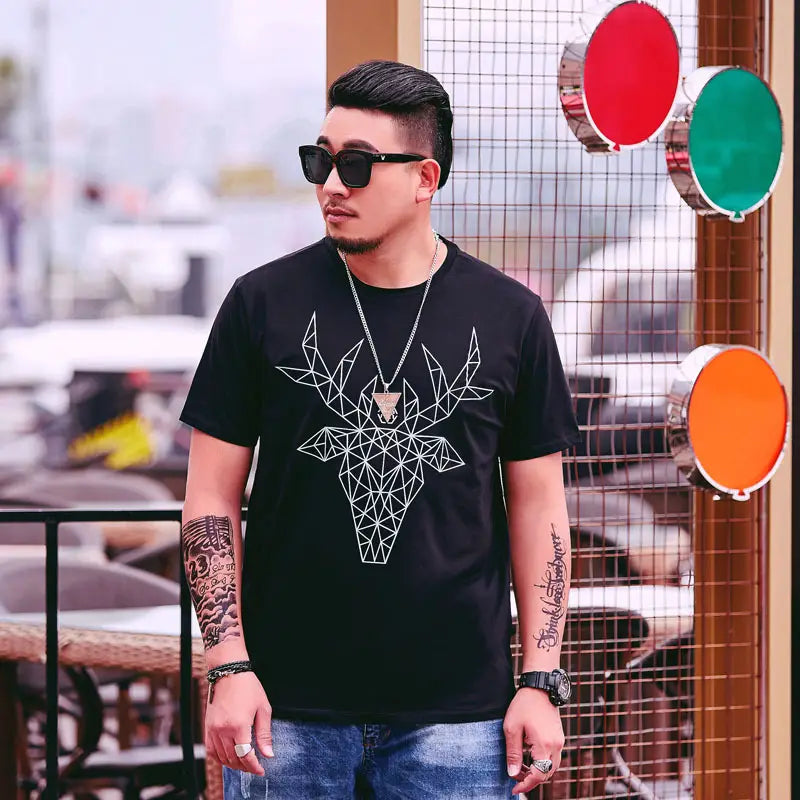 Summer New Plus Size T-Shirt Men
