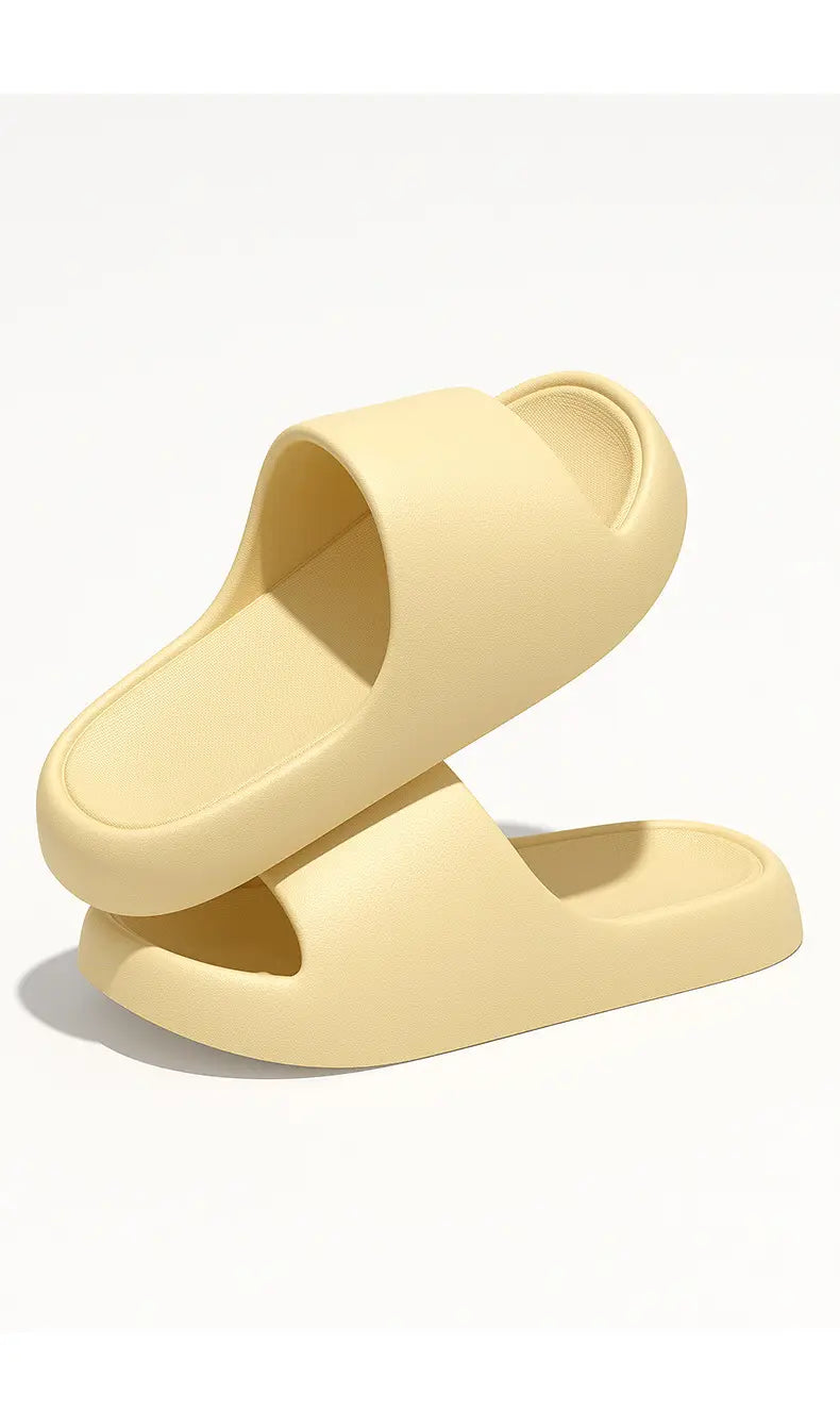 Solid Thick-soled Home Slippers Summer Non-slip Floor Bathroom Slipper For Women Men’s House Shoes