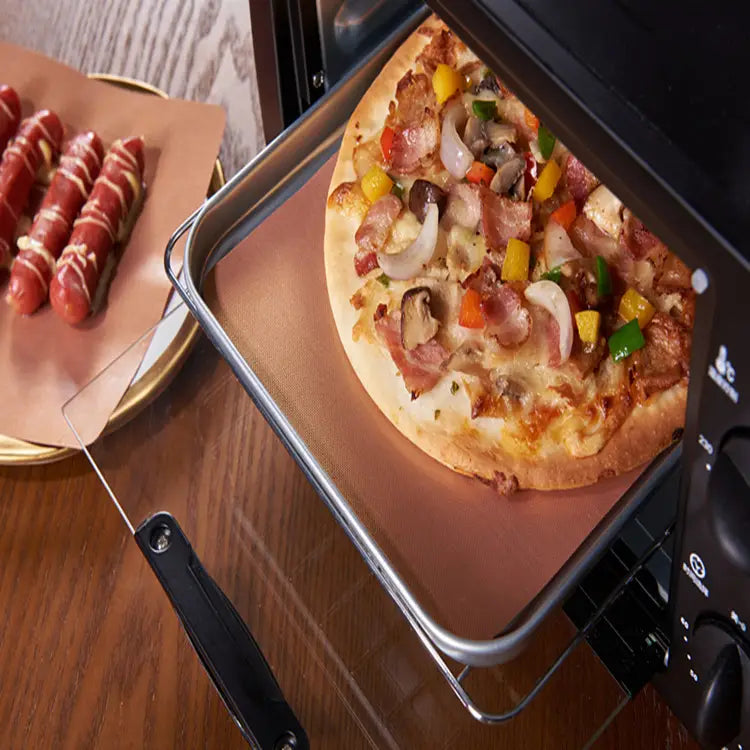 BBQ Grill Mat Copper Non-stick Barbecue Baking Liners Reusable Cooking Sheets PTFE Bakeware Sheet Easy Clean