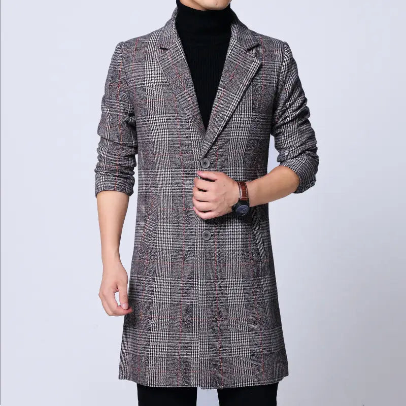 Men’s Mid-length Coat Youth Plus Size Jacket