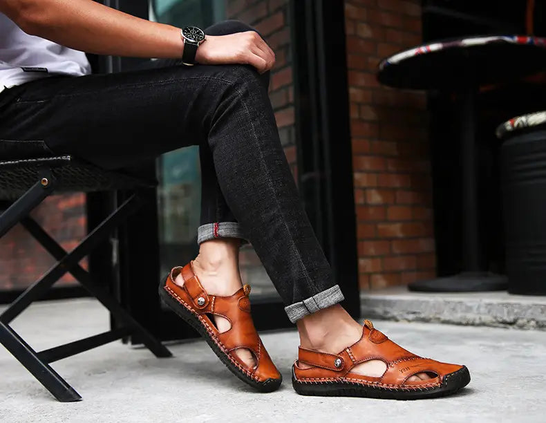 Summer Baotou Sandals Men Tide Soft Bottom Men Sandals And Slippers Casual All Match Outdoor Beach Shoes