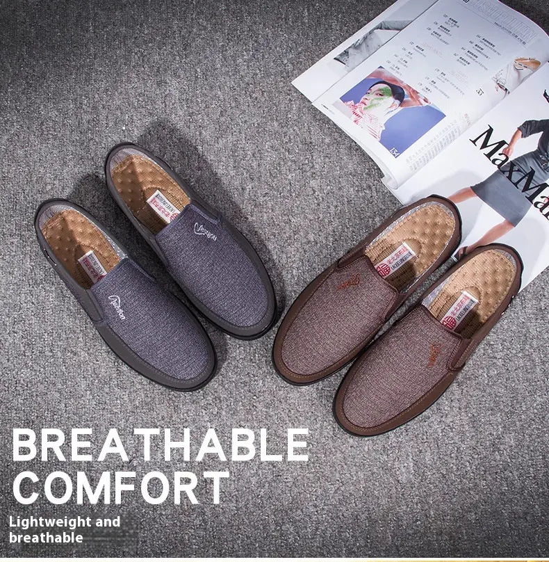 Polyurethane Old Beijing Cloth Shoes Plus Size Men
