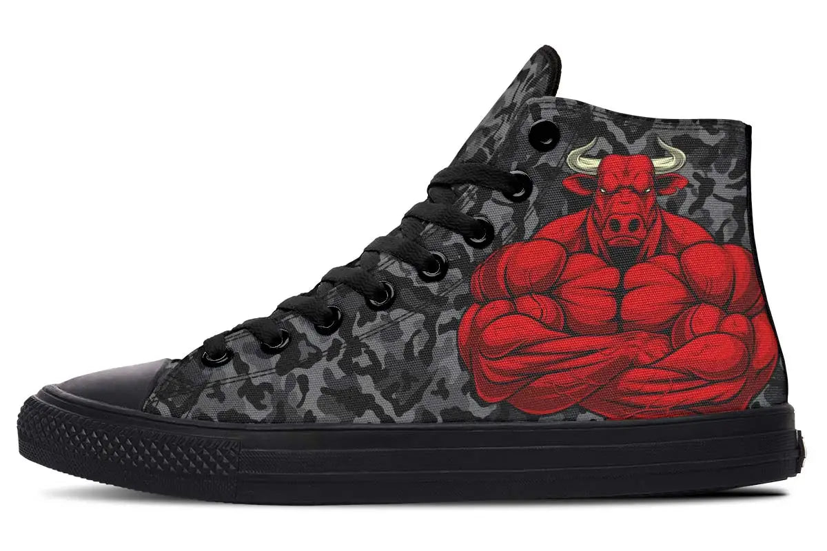 Printed Couple High Top Canvas Shoes