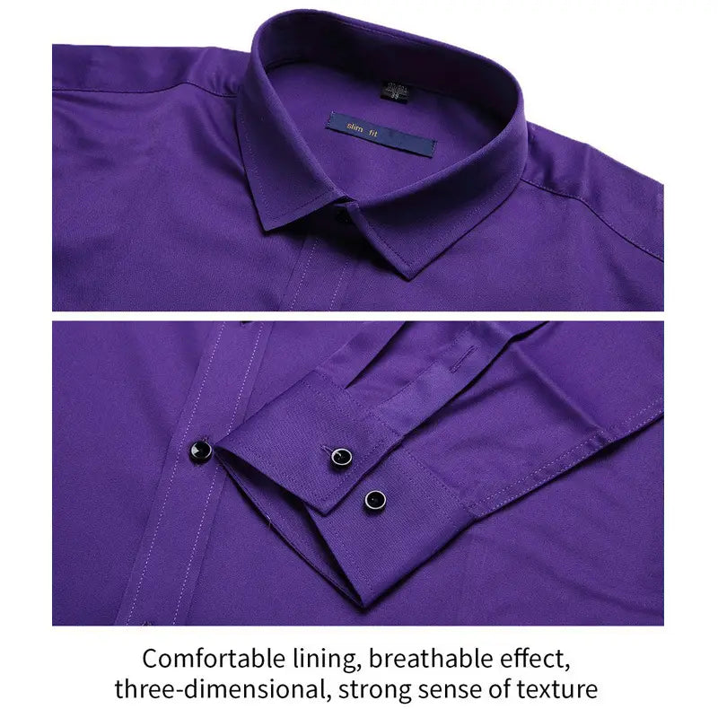 Business Formal Men’s Stretch Free Iron Shirt