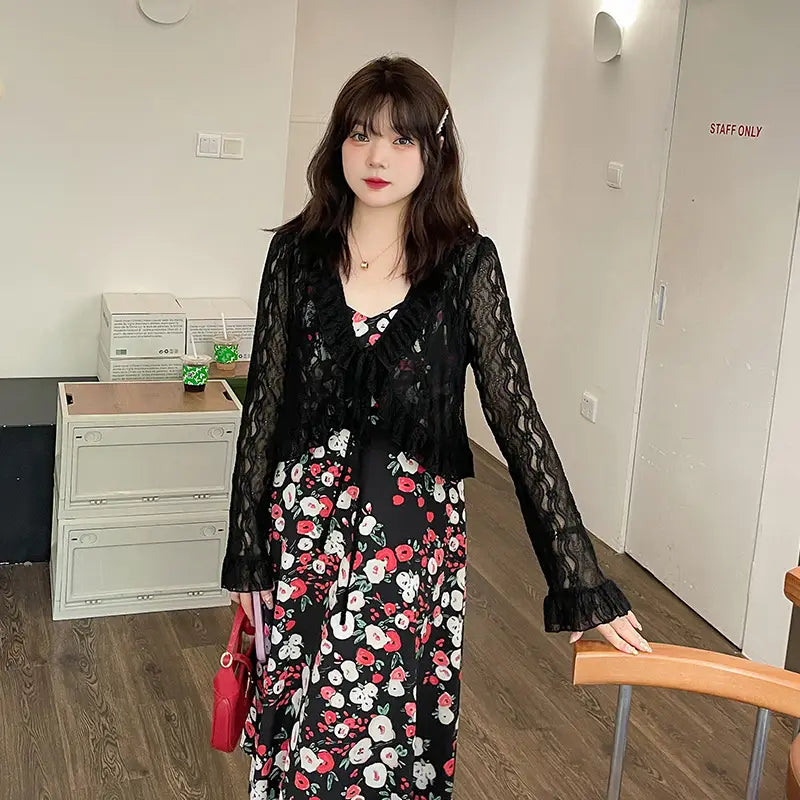 Women’s Temperament Knee-length Floral Dresses