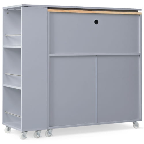 Rolling Kitchen Island With Extended Table