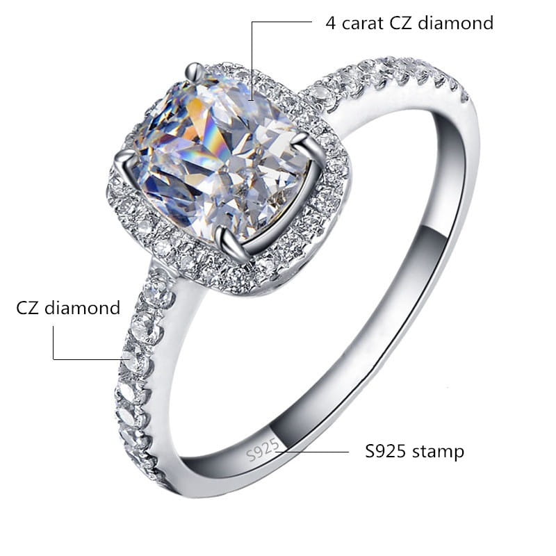Rings For Women Bridal Wedding Anelli Trendy Jewelry Engagement Ring White Gold Color Anillos