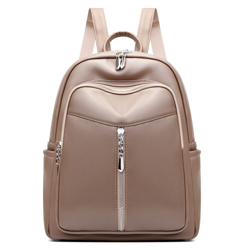Backpack Pure Color PU Leather
