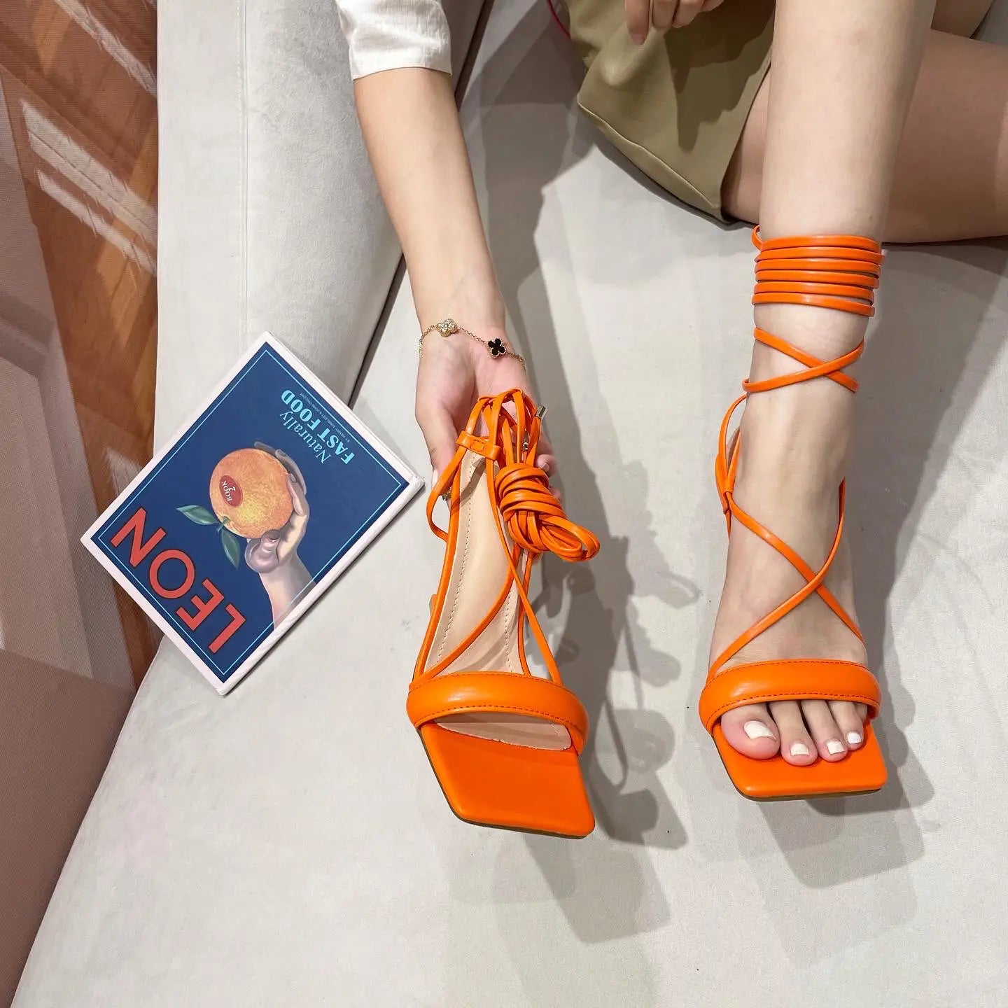 Stiletto Cutout Ankle Strap Stiletto Heels