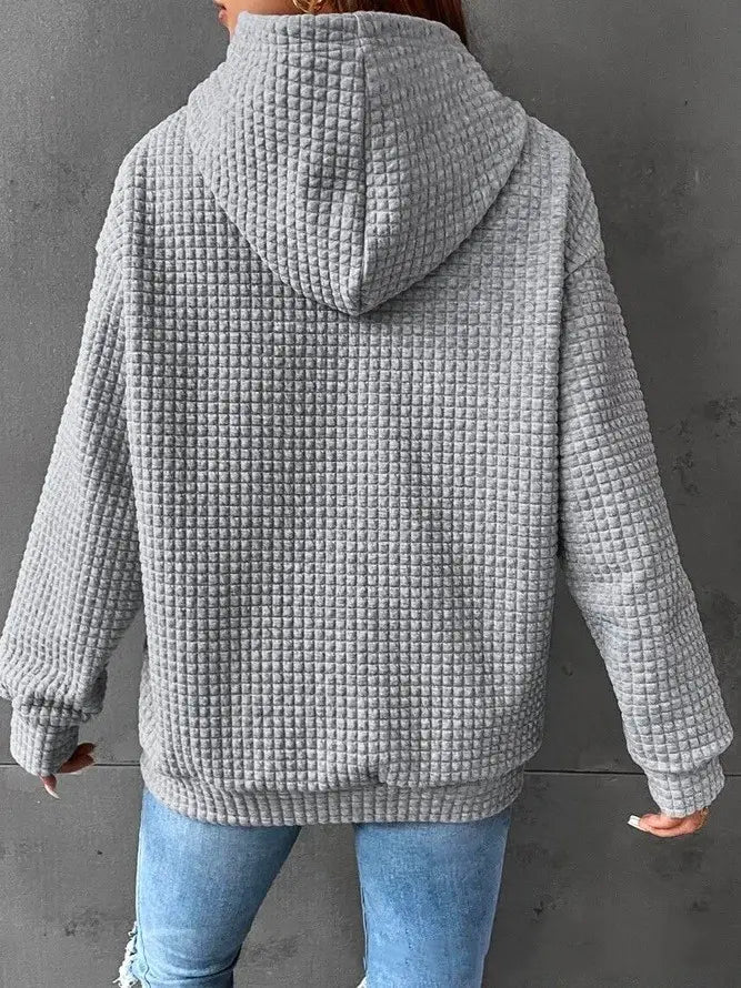Women’s Loose Casual Solid Color Long-sleeved Sweater