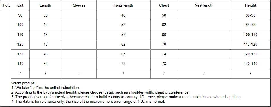 Children’s Long Shirt And Trousers Formal Wear