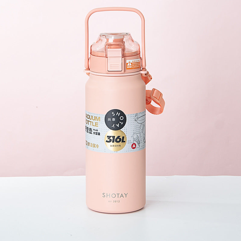 Portable And Fashionable Stainless Steel Large Capacity Sports Kettle