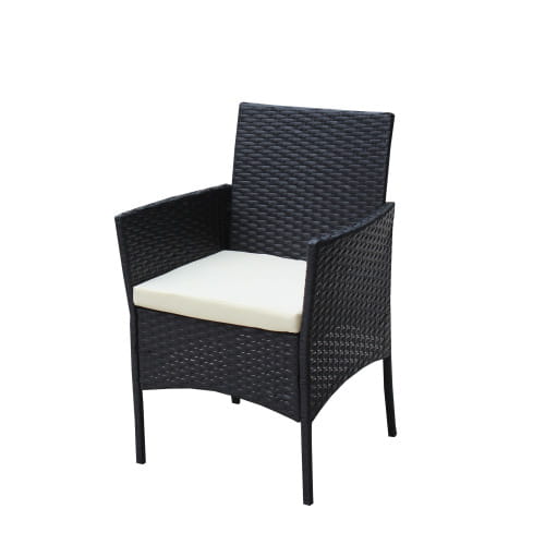 Rattan Patio Furniture 4 Piece Set Outdoor Patio Cushioned Seat