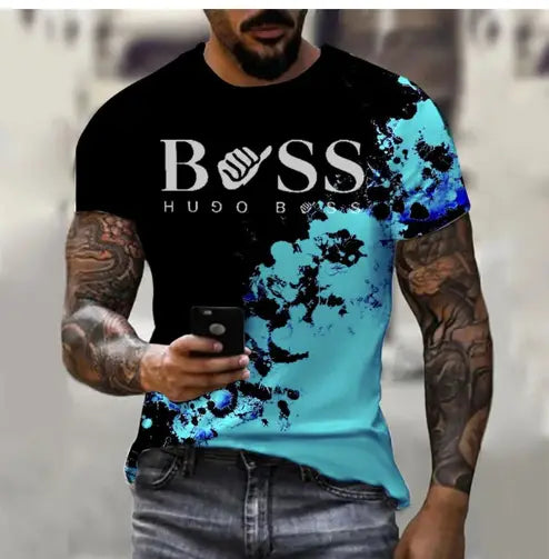 Men’s Printed Fashion Fashion Short Sleeve Casual