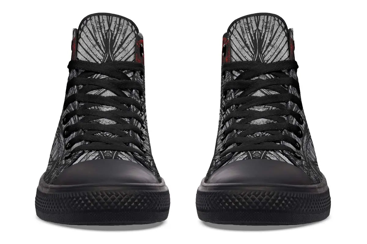 Printed Couple High Top Canvas Shoes