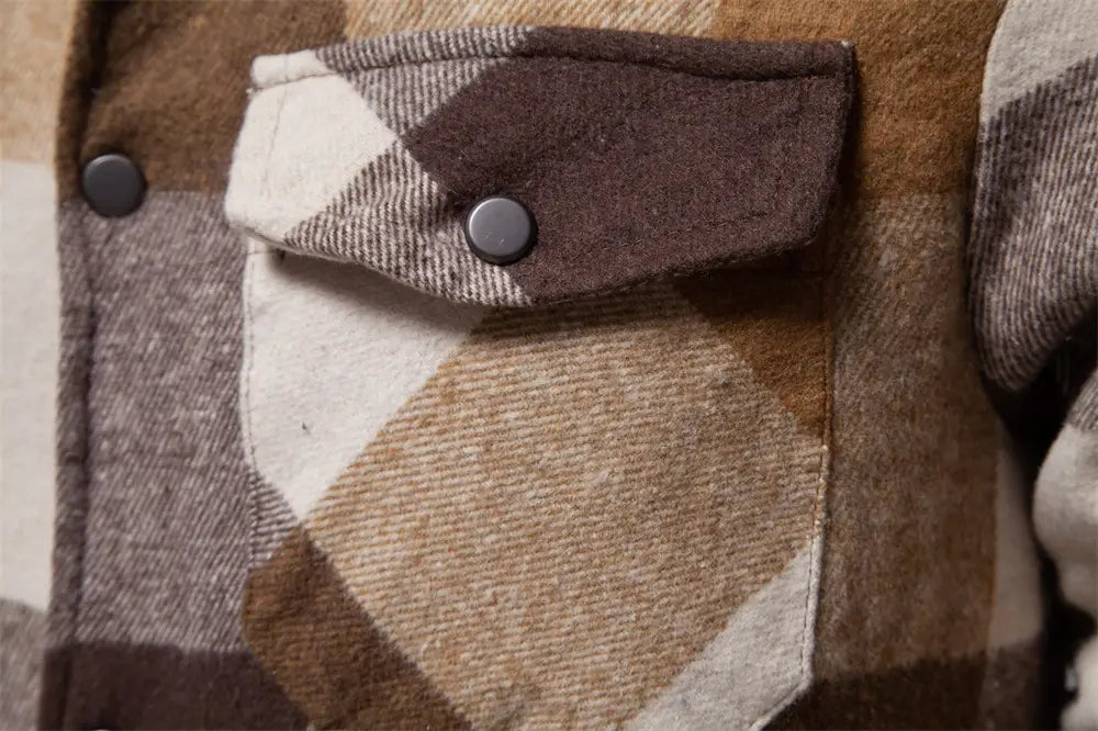 New Autumn And Winter Men’s Jacket Casual Plaid Coat