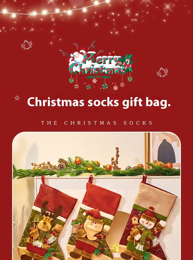 Christmas Decorations Large Cartoon Candy Bag