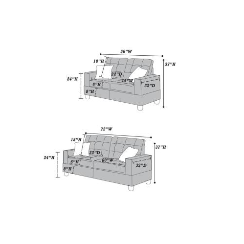 Living Room Furniture 2pc Sofa Set