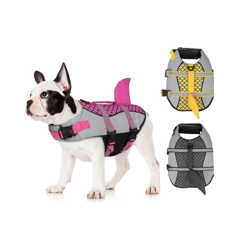 Swim Pet Dog Life Jacket Vest Clothes Life Vest Collar Harness Pets Swimming Summer Swimwear Scales Shark Pet Products