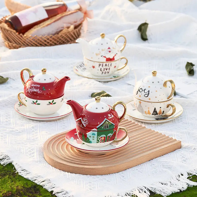 Ins Christmas Ceramic Cup Dish Kitchen Gadgets