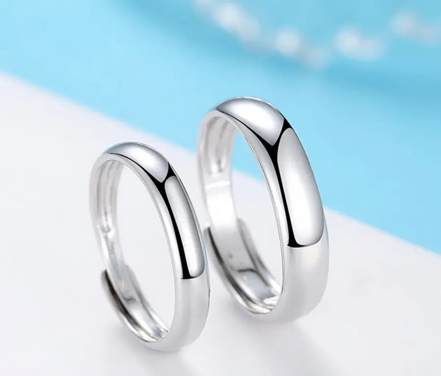 Glossy Ring Simple Men’s Silver Ring