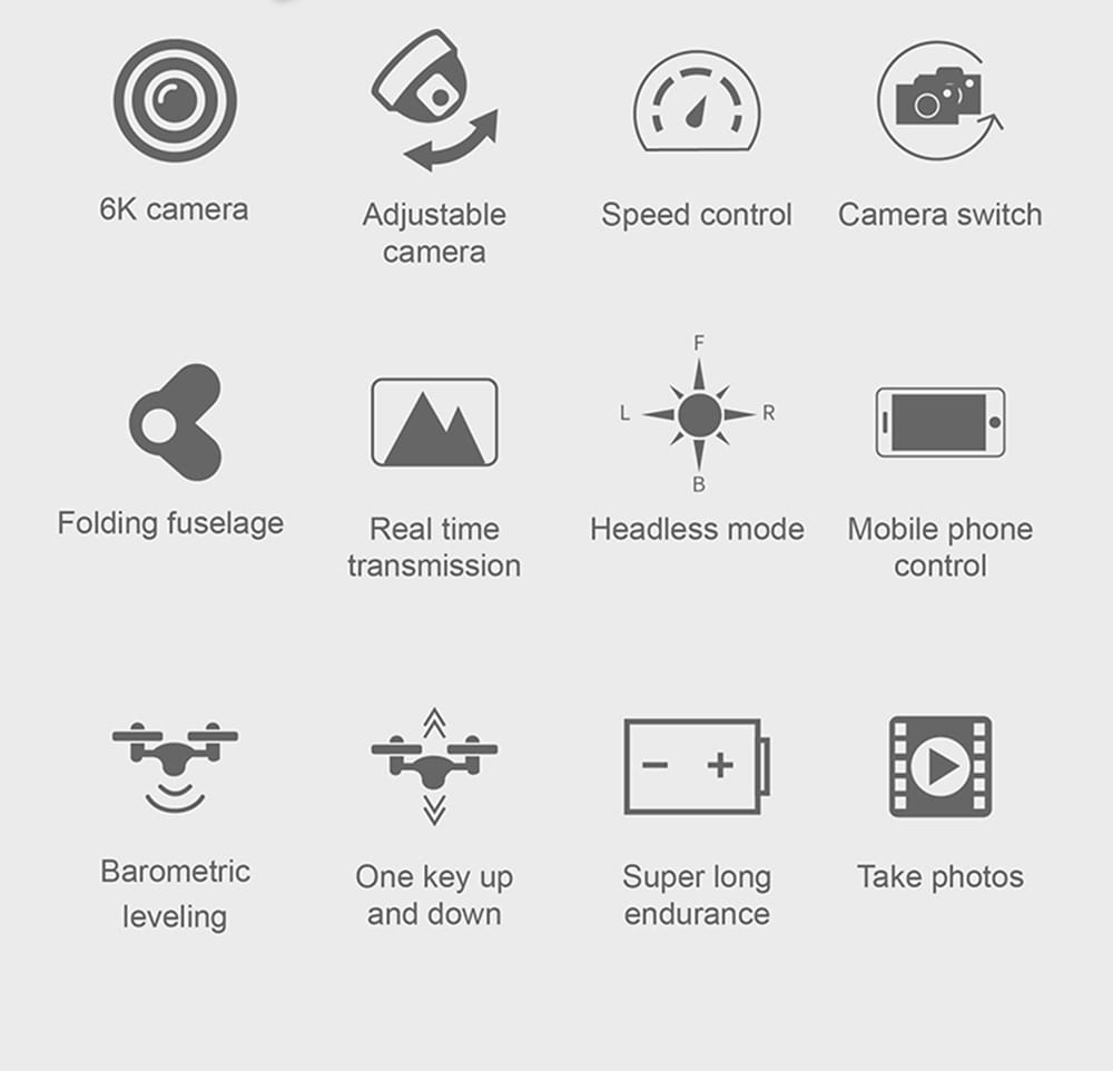 E99 Folding Drone Quadcopter Remote Control Handle Four Axis HD 4K Photography UAV Altitude Fixation