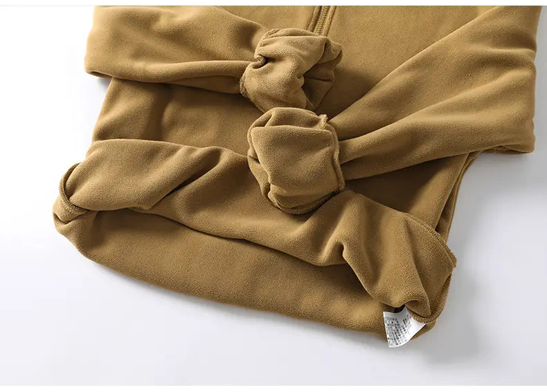 Fashion Lapel Half-zip Sweatshirt Winter Warm Fleece Long Sleeve Top Men’s Clothing