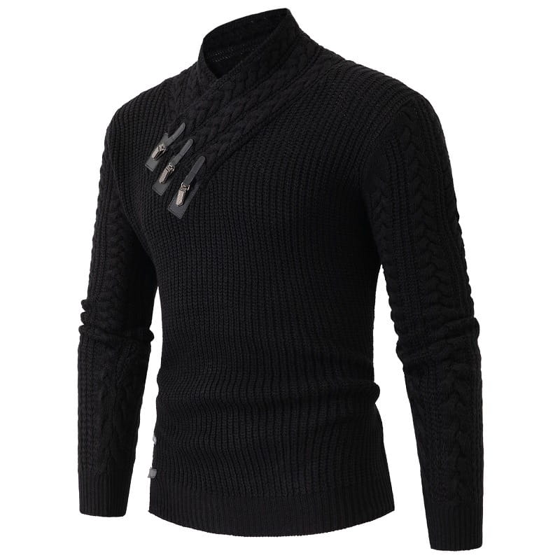 Men’s Long-sleeved Knitted Top Plus Size Sweater